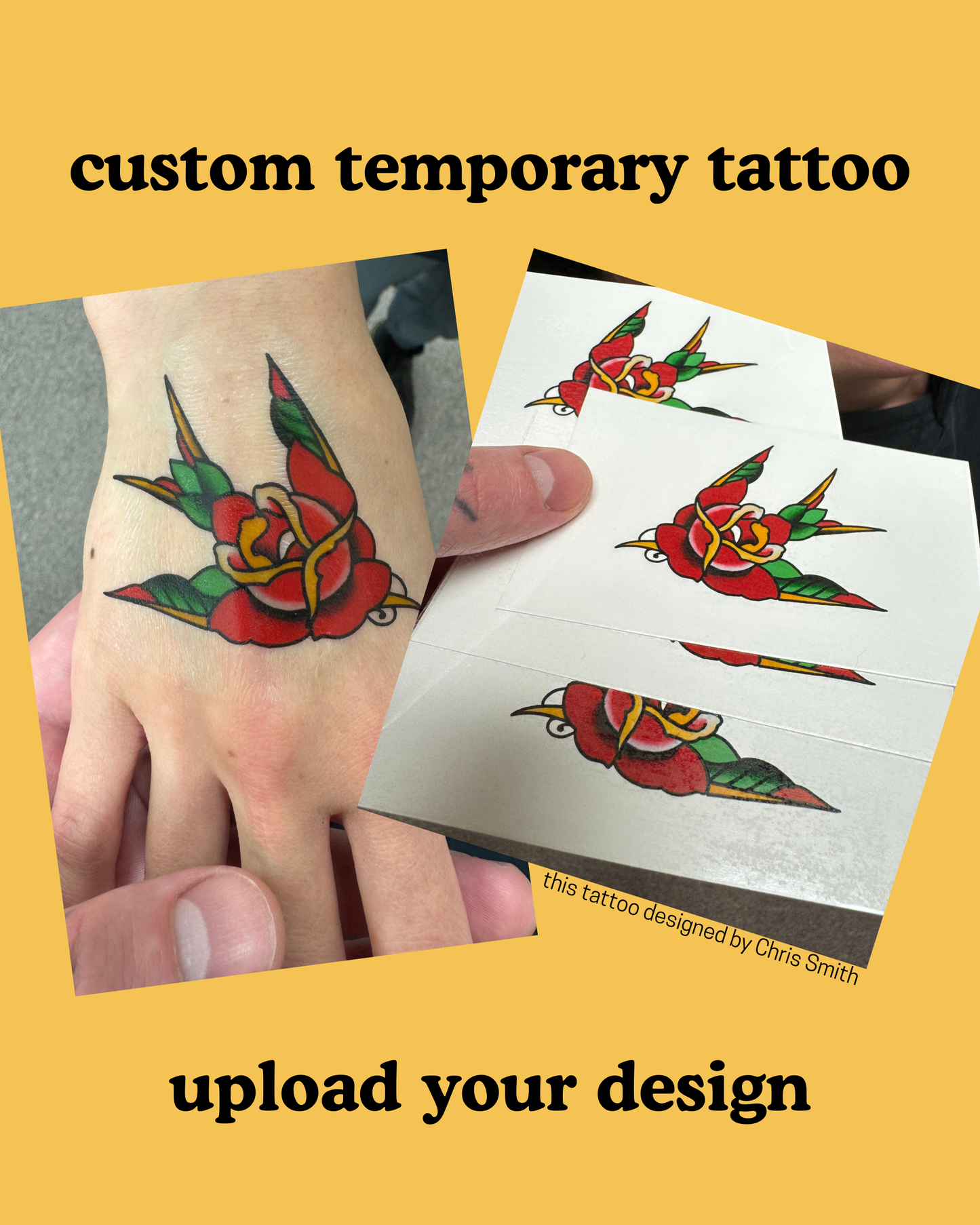 custom temporary tattoo