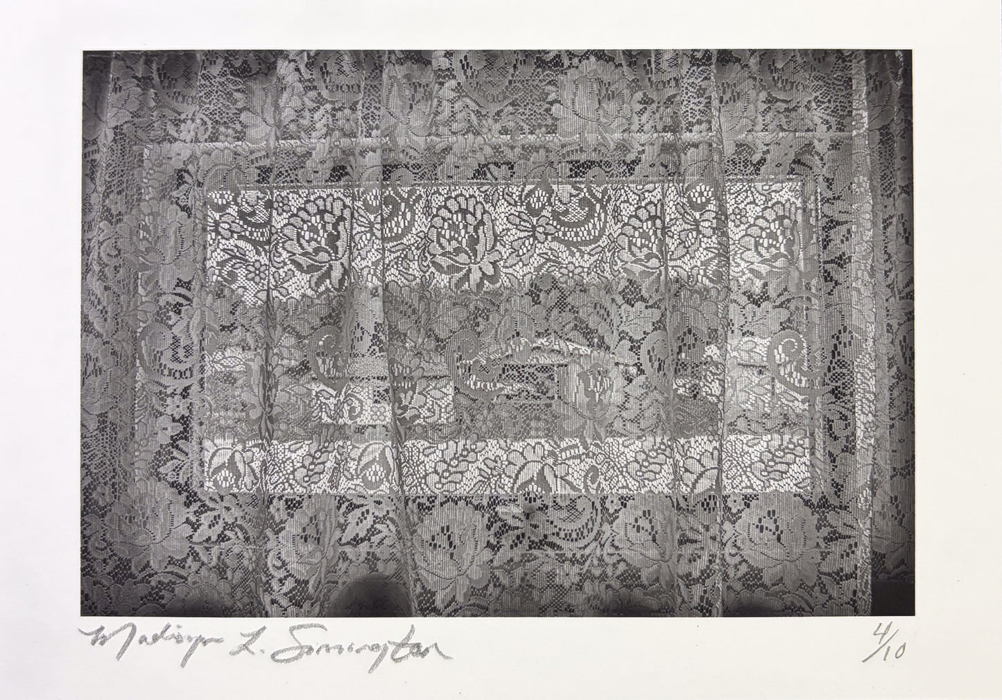 we had the same lace curtains by Madisyn Simington